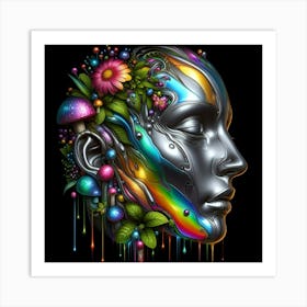 Psychedelic Head Art Print