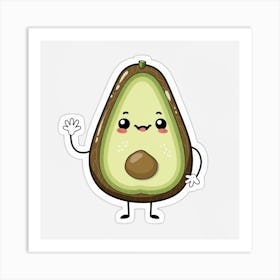 Avocado - Kawaii 1 Art Print