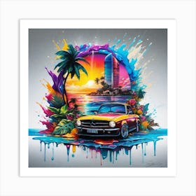 Mercedes Benz Sl Art Print