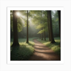 Serene Forest Path Art Print