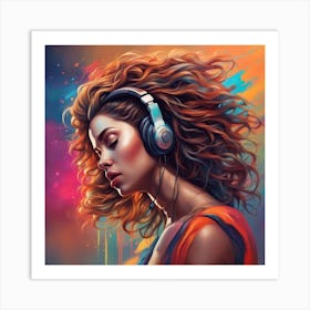 Music Girl Art Print