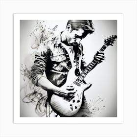 Guitar Player Art Print