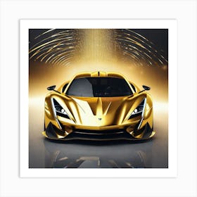 Golden Mclaren 6 Art Print