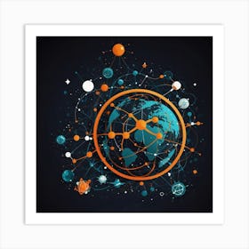 Earth In Space 4 Art Print