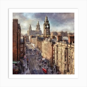 Glasgow City Centre Art Print