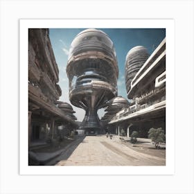 Futuristic City 341 Art Print