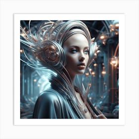 Futuristic Godess Art Print