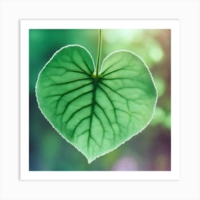 Heart Shaped Leaf Art Print