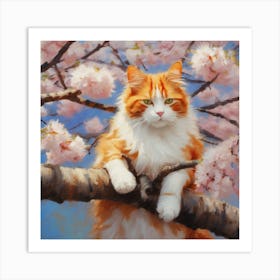 Perching Cat Art Print