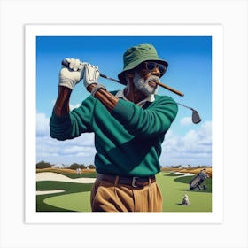 Martin Downs Golf Cart Art Print