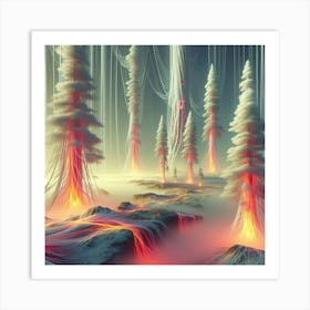 Forest Of Fire Art Print