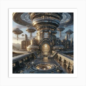 Futuristic City 6 Art Print