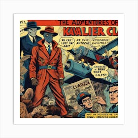 The Amazing Adventures of Kavalier and Clay, 1930's comic Art Print