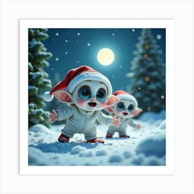 Christmas Elves 9 Art Print