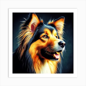 Portrait Of A Dog 1 Art Print