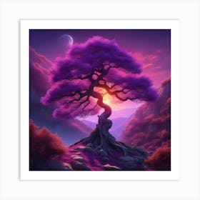 Tree Purple Art Print