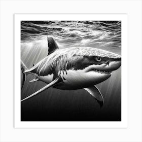 Great White Shark 3 Art Print