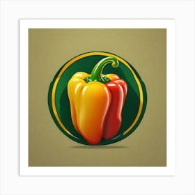 Red And Yellow Pepper 5 Art Print