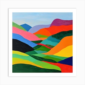 Colourful Abstract Pyrnes National Park France 1 Art Print