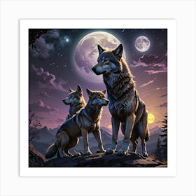 Wolf Family 1 Art Print