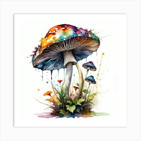 Mushroom Painting Art Print