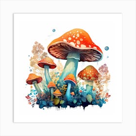 Mushroom Painting 5 Art Print