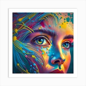 Title Vivid Veil 2 Art Print