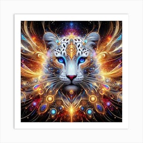 Psychedelic Tiger 1 Art Print