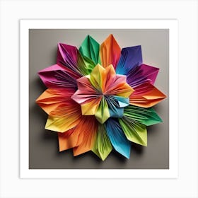 Origami Flower Flowers of stunning colors Art Print