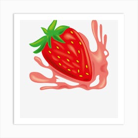 Strawberry lovers Art Print