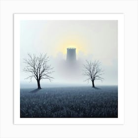 Castle In The Mist 1 Art Print