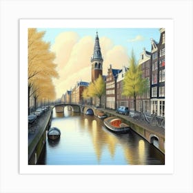 Amsterdam Canal 5 Art Print