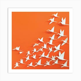 Paper Cranes Art Print