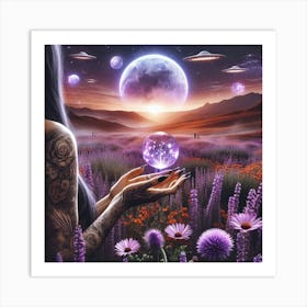 Aliens In The Field Art Print