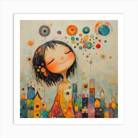 Little Girl In The City Affiche