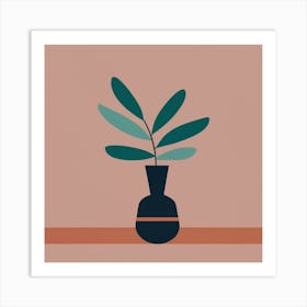 Plant In A Vase Art Print