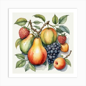 Fruit And Berries 1 Art Print