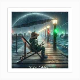 Night Fishing 2 Art Print