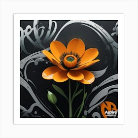 Orange Flower Art Print