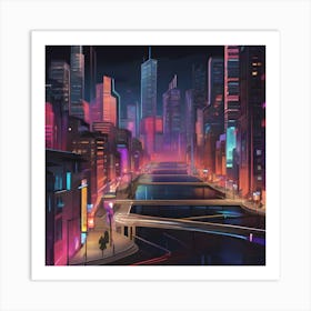 Futuristic City 27 Art Print