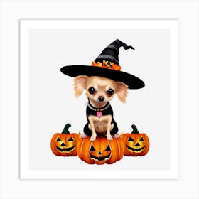 Chihuahua Witch Art Print