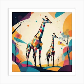 Giraffes Art Print