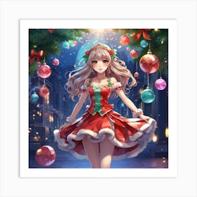 Christmas Girl Art Print