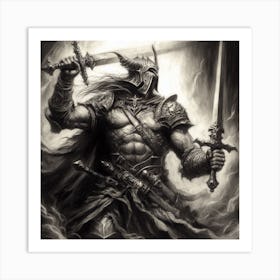 Dark Lord Of The Rings Art Print