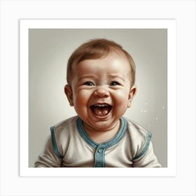 Baby Laughing Art Print
