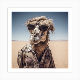 Camel In Sunglasses 1 Art Print