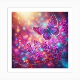 Butterfly In A Meadow 2 Art Print