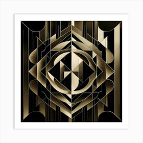 Gold And Black Art Print