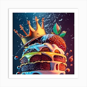 Hamburger Royal And Vegetables 3 Art Print