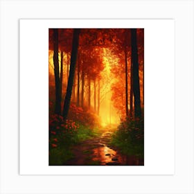 Autumn In The Forest 1 Art Print